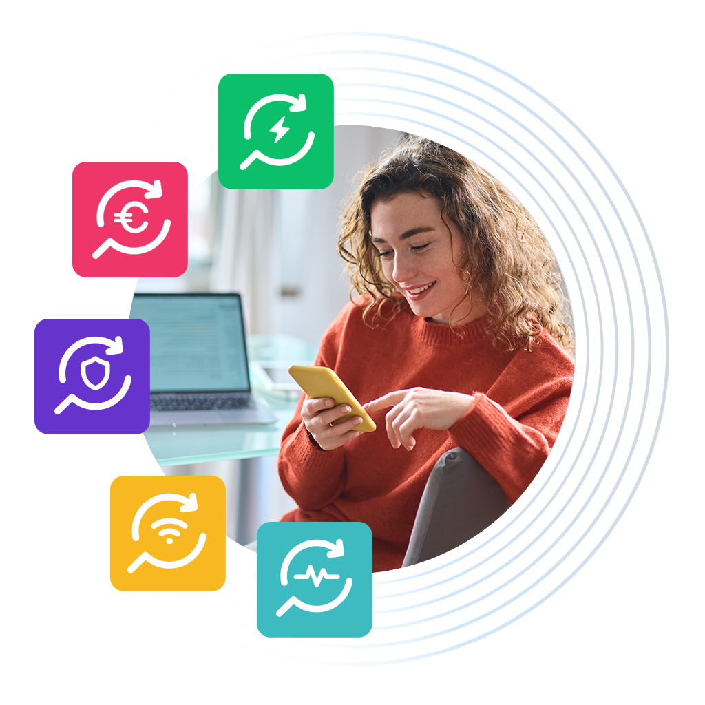 Vrouw vergelijkt vaste kosten via Mijnvergelijker.be